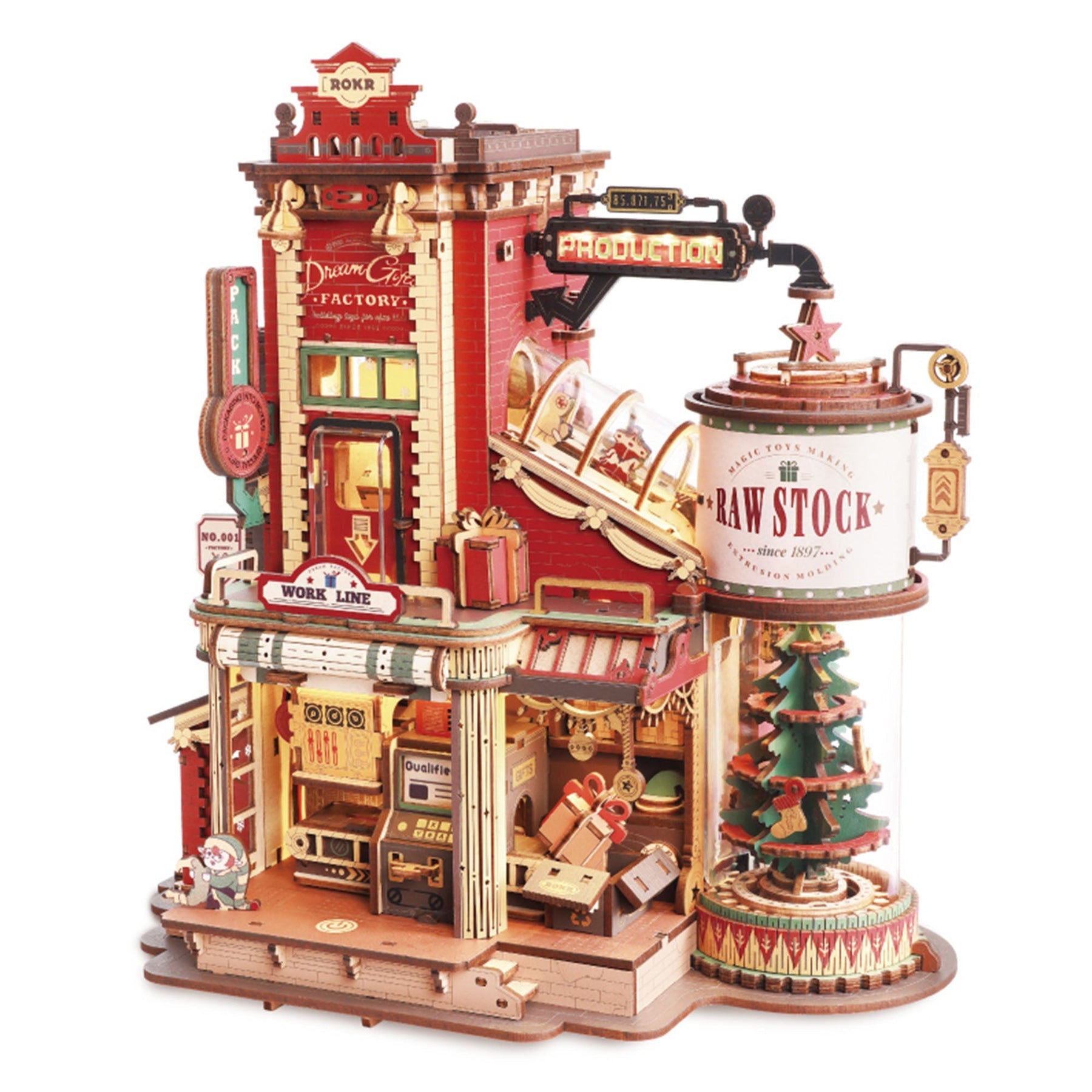 Quebra-cabeça 3D "Fábrica Musical de Natal do Papai Noel"