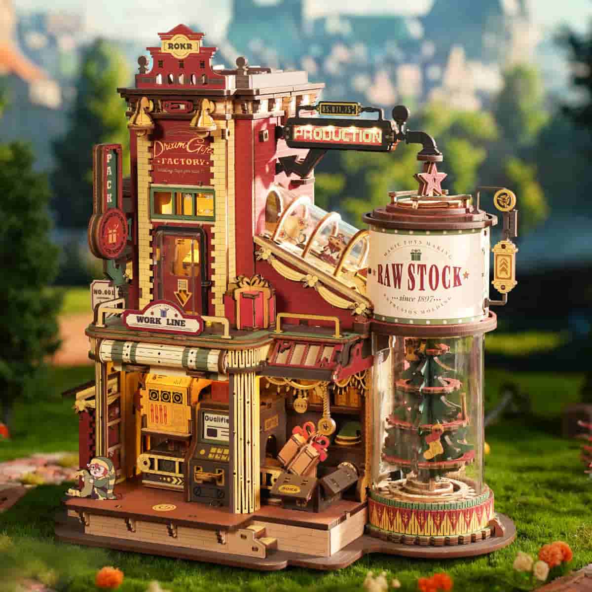 Quebra-cabeça 3D "Fábrica Musical de Natal do Papai Noel"