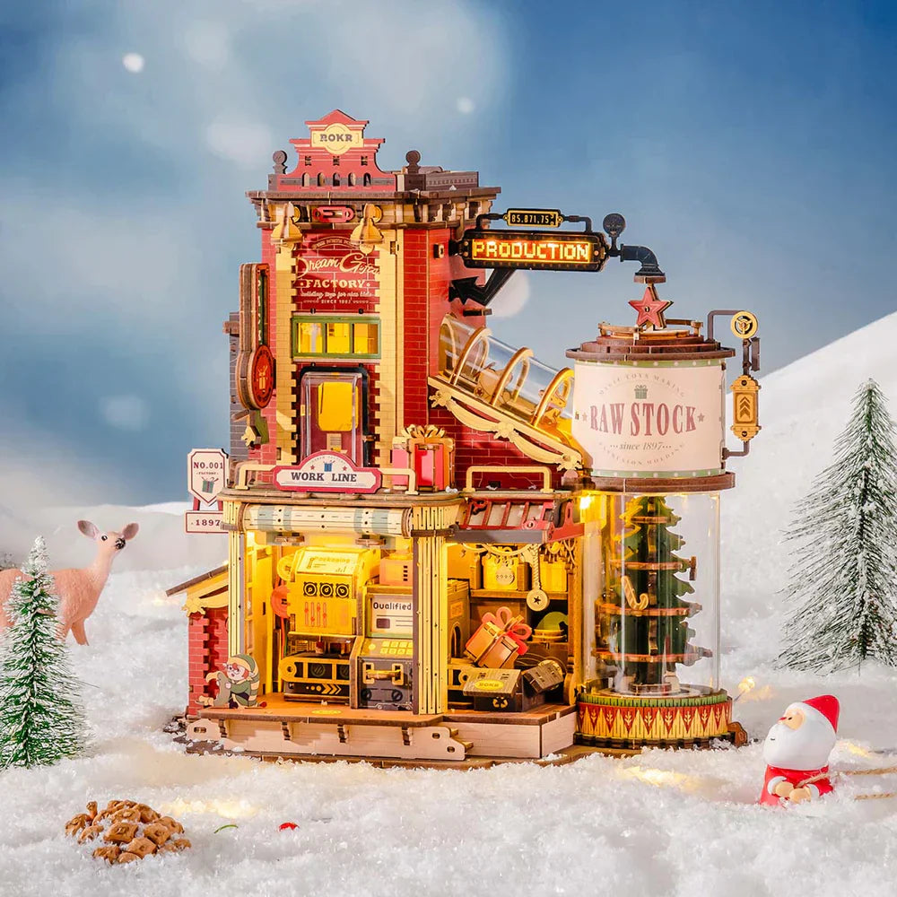 Quebra-cabeça 3D "Fábrica Musical de Natal do Papai Noel"
