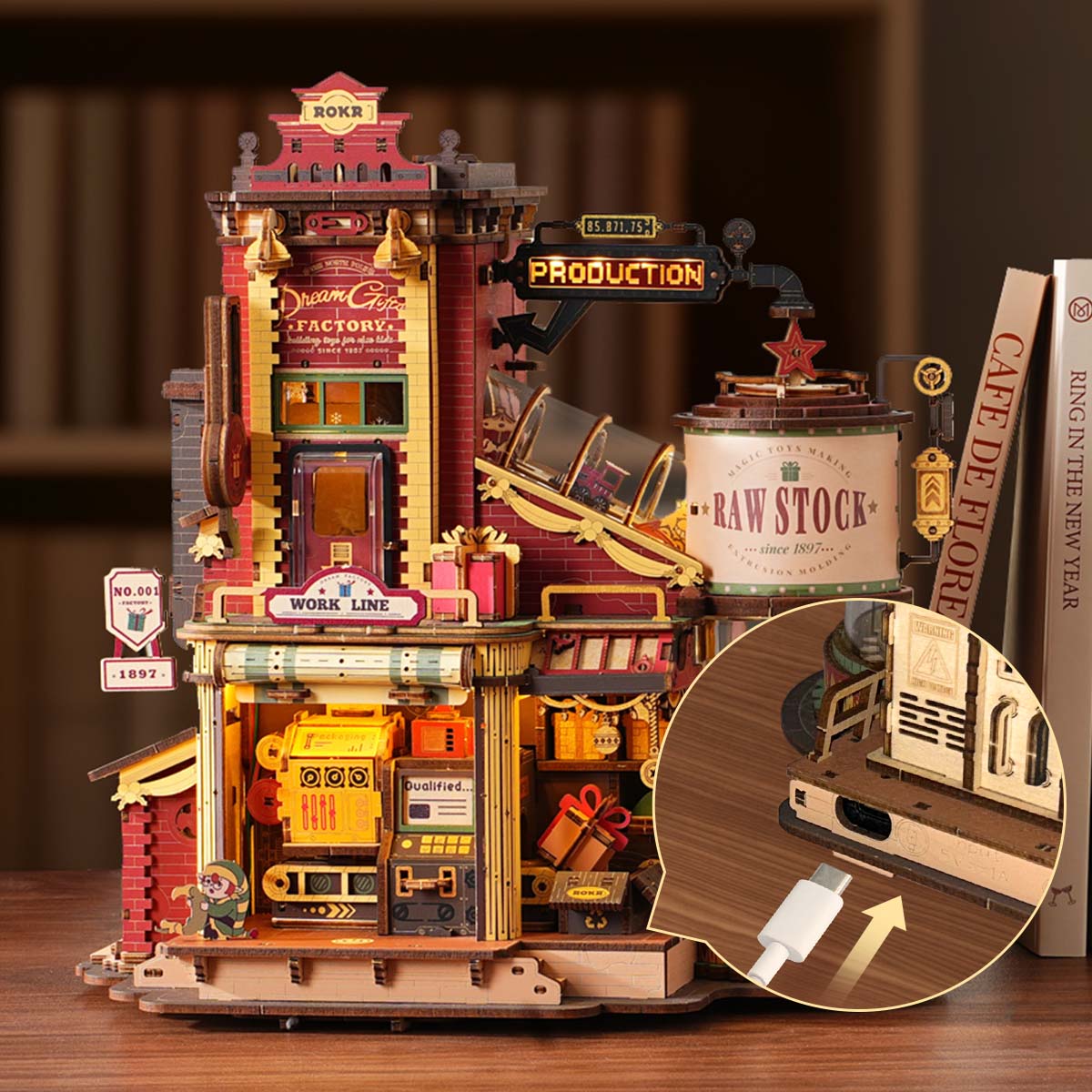 Quebra-cabeça 3D "Fábrica Musical de Natal do Papai Noel"