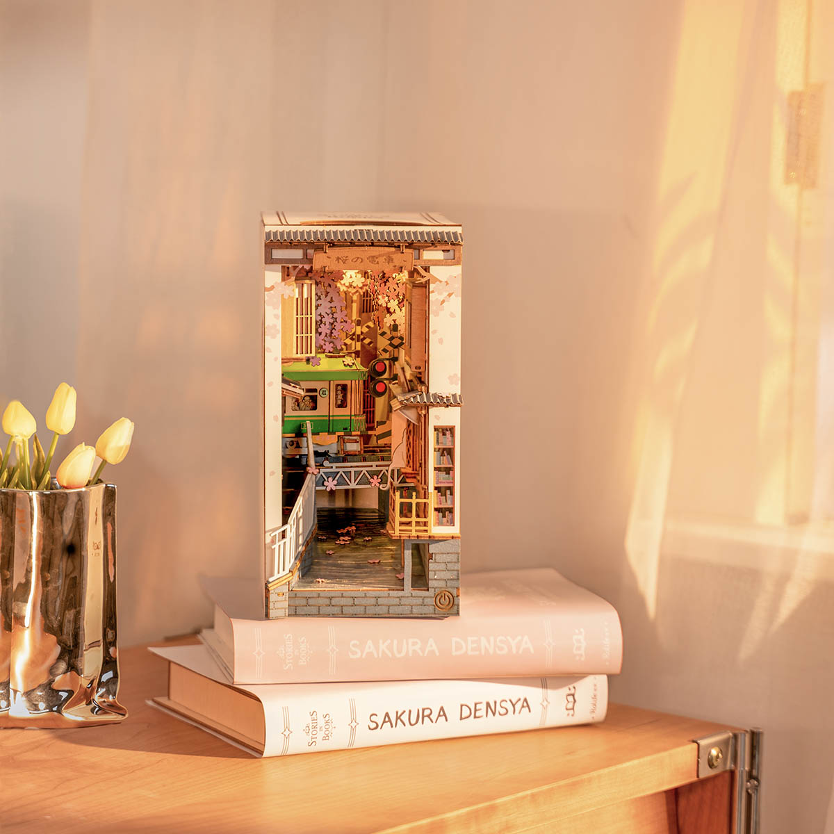 Book Nook "Caminho das Cerejeiras" DIY (Faça Você Mesmo)