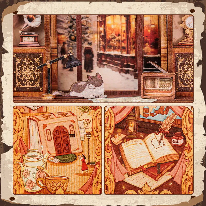 Book Nook "Ecos de uma Livraria" DIY (Faça Você Mesmo)