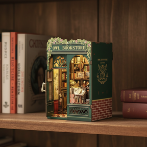 Book Nook "Livraria da Coruja" DIY (Faça Você Mesmo)