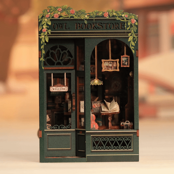 Book Nook "Livraria da Coruja" DIY (Faça Você Mesmo)