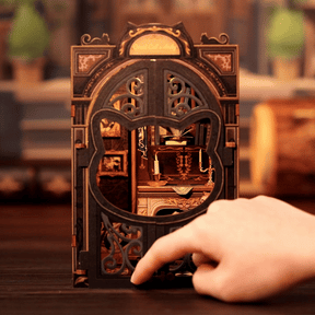 Book Nook "O Estudo do Conde Gato" DIY (Faça Você Mesmo)