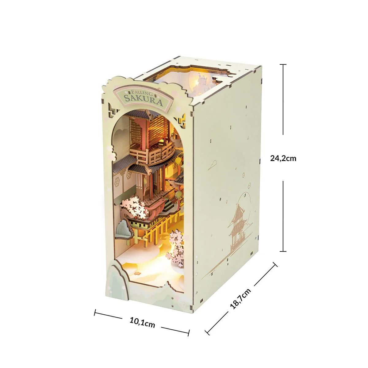 Book Nook "Trilha das Flores de Cerejeira" DIY (Faça Você Mesmo)