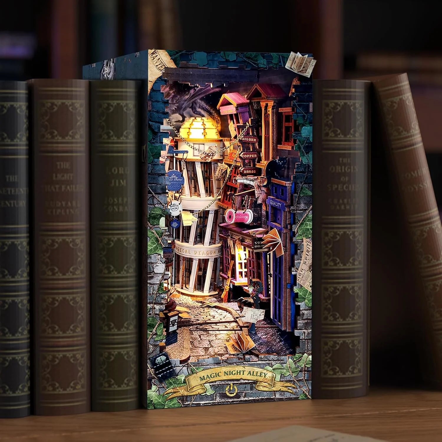 Book Nook "Viela Encantada" DIY (Faça Você Mesmo)