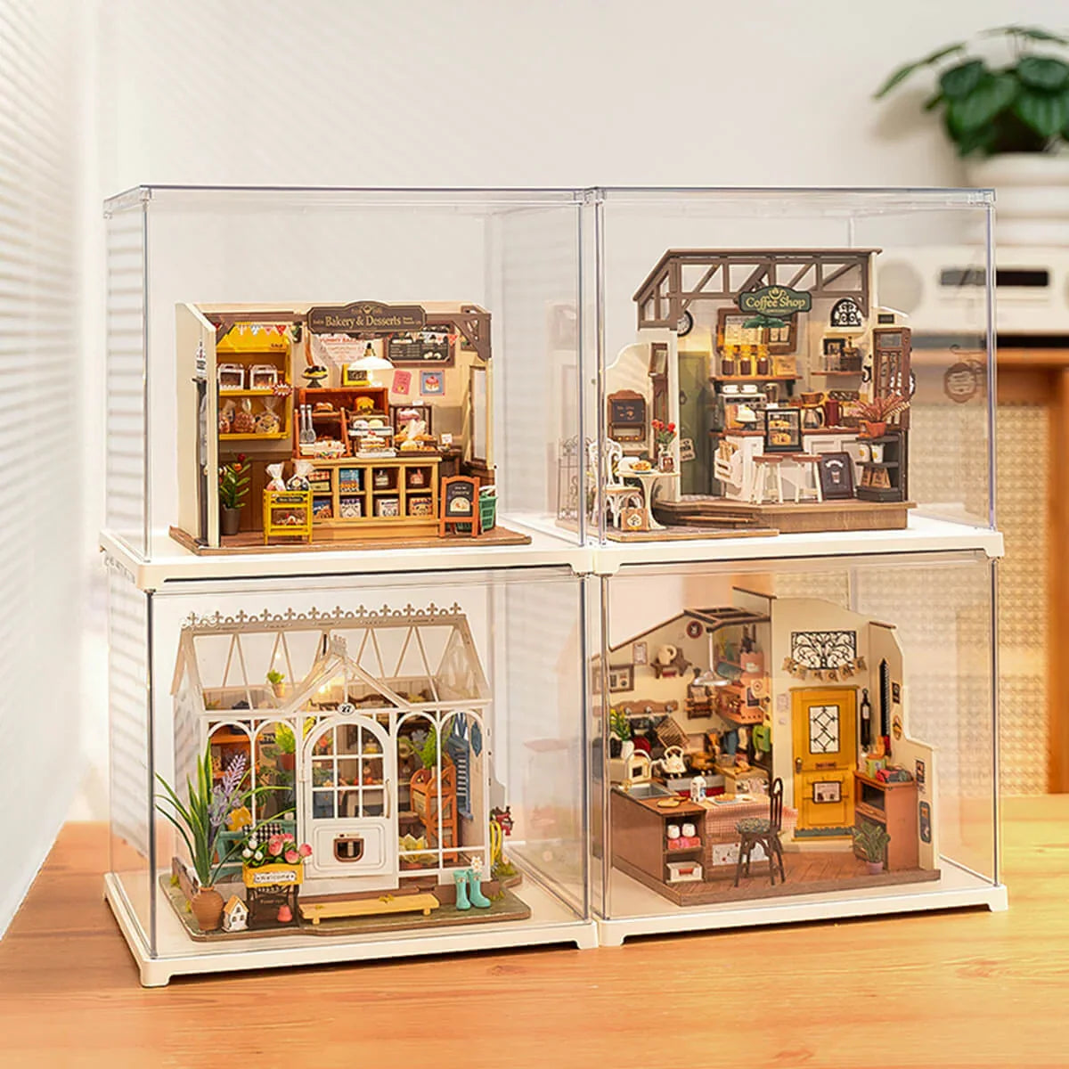 Vitrine Expositora Empilhável para Casas Miniatura