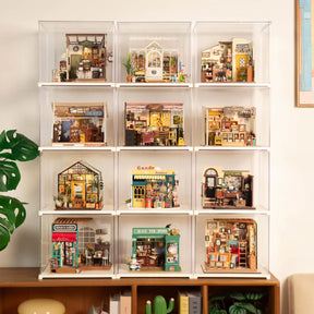 Vitrine Expositora Empilhável para Casas Miniatura