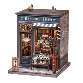 Casa Miniatura "A Barbearia do John" DIY (Faça Você Mesmo)