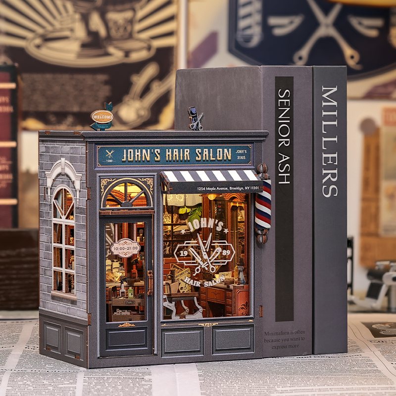 Casa Miniatura "A Barbearia do John" DIY (Faça Você Mesmo)