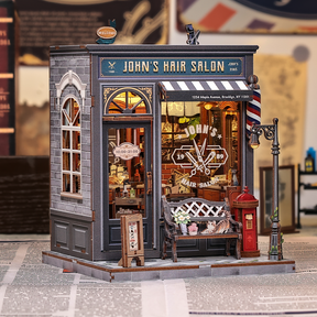 Casa Miniatura "A Barbearia do John" DIY (Faça Você Mesmo)