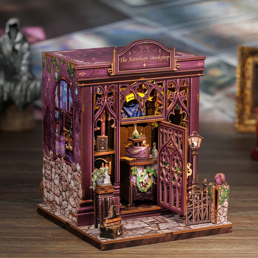 Casa Miniatura "A Livraria de Astrologia" DIY (Faça Você Mesmo)