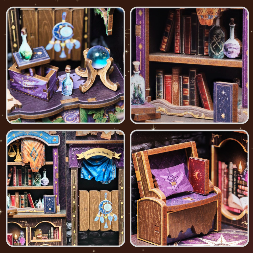 Casa Miniatura "A Livraria de Astrologia" DIY (Faça Você Mesmo)