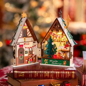 Casa Miniatura "Aconchego de Natal" DIY (Faça Você Mesmo)