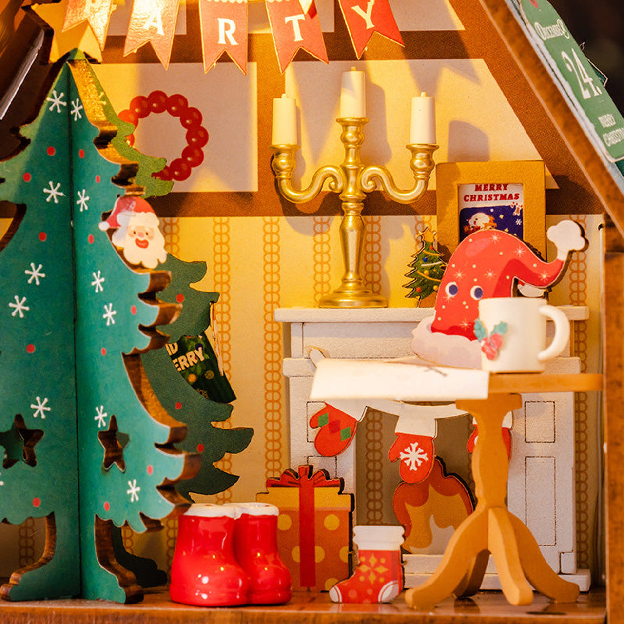 Casa Miniatura "Aconchego de Natal" DIY (Faça Você Mesmo)