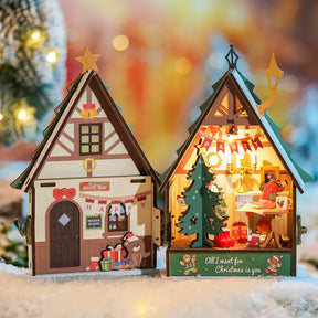 Casa Miniatura "Aconchego de Natal" DIY (Faça Você Mesmo)