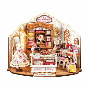 Casa Miniatura "Ateliê de Costura Retrô da Elsa" DIY (Faça Você Mesmo)