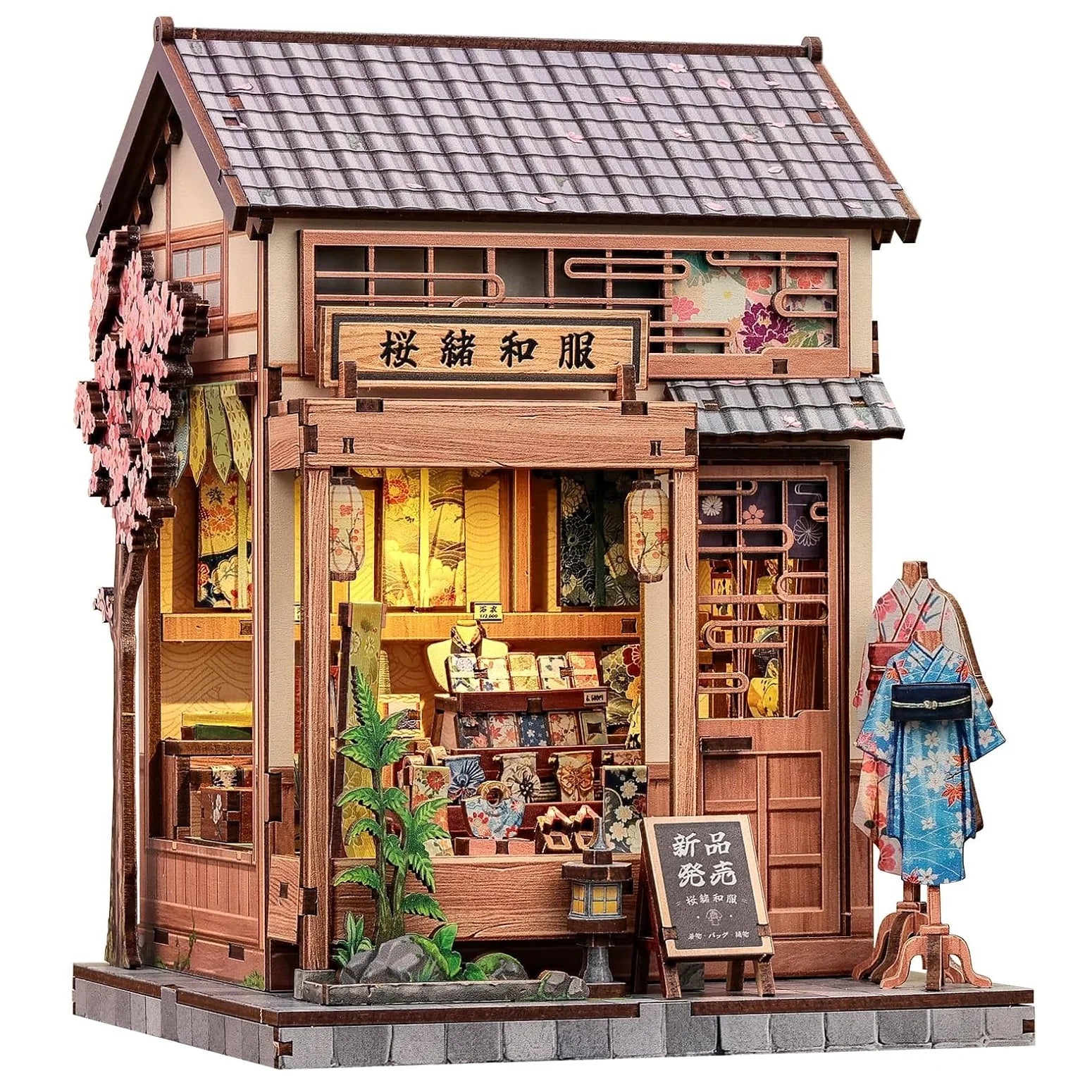 Casa Miniatura "Ateliê Japonês de Kimonos" DIY (Faça Você Mesmo)