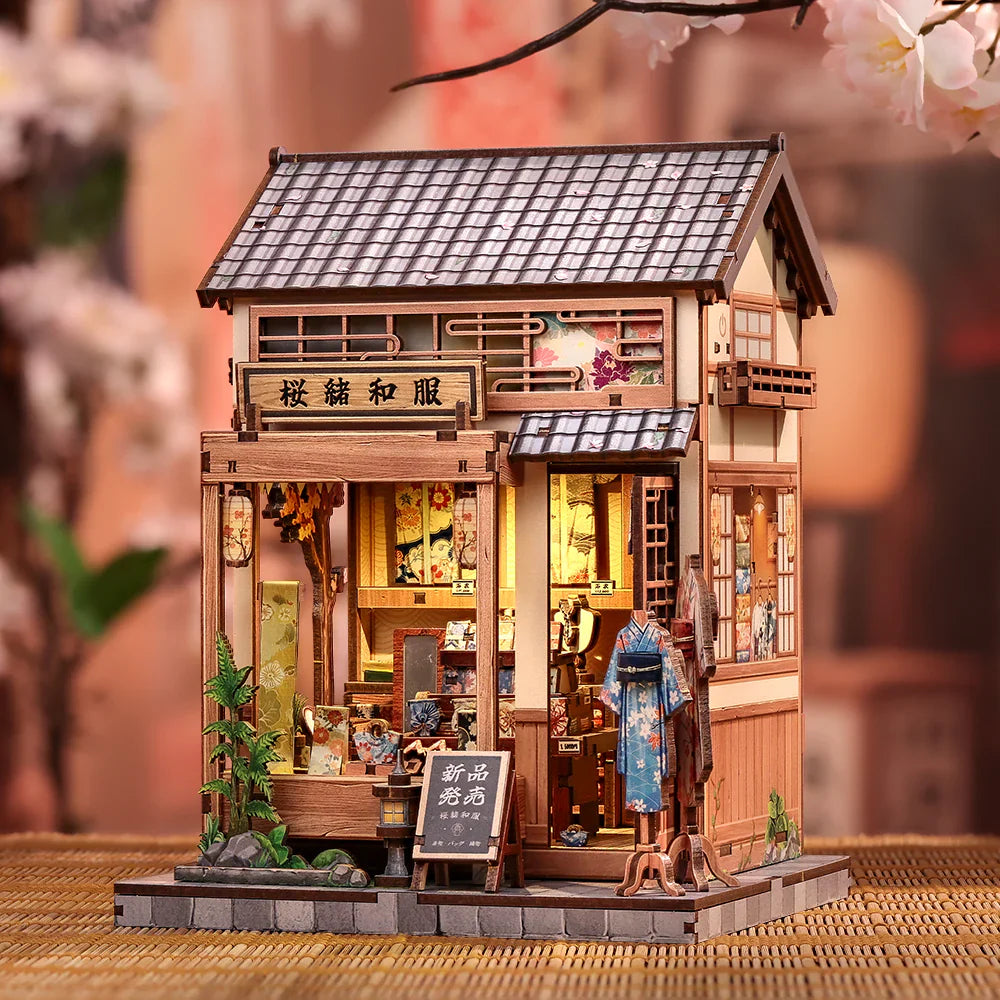 Casa Miniatura "Ateliê Japonês de Kimonos" DIY (Faça Você Mesmo)