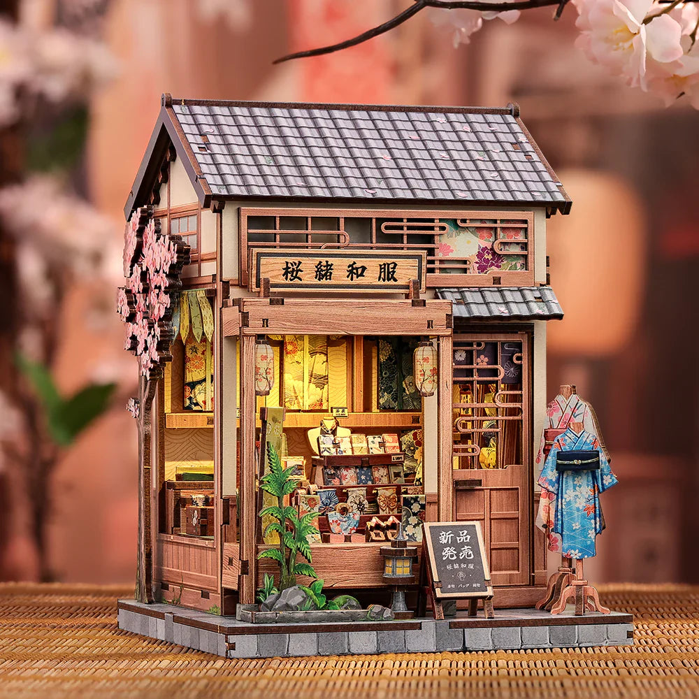 Casa Miniatura "Ateliê Japonês de Kimonos" DIY (Faça Você Mesmo)