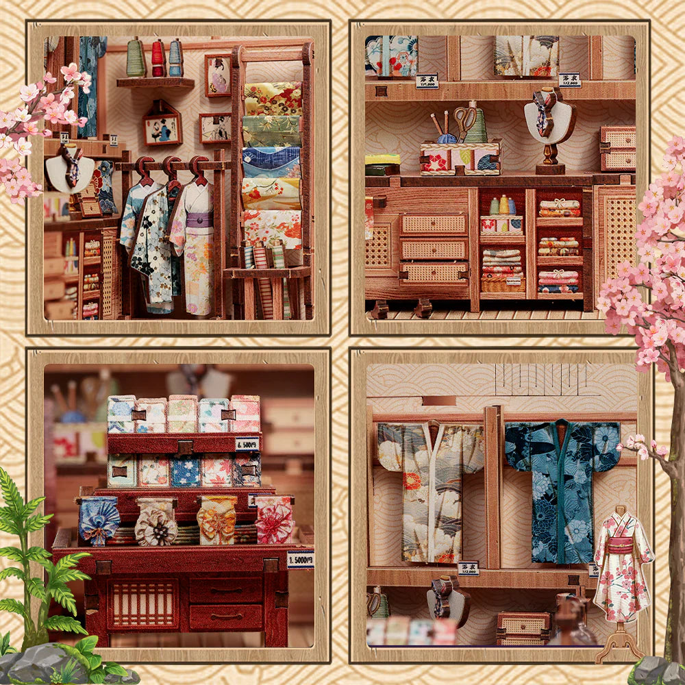 Casa Miniatura "Ateliê Japonês de Kimonos" DIY (Faça Você Mesmo)