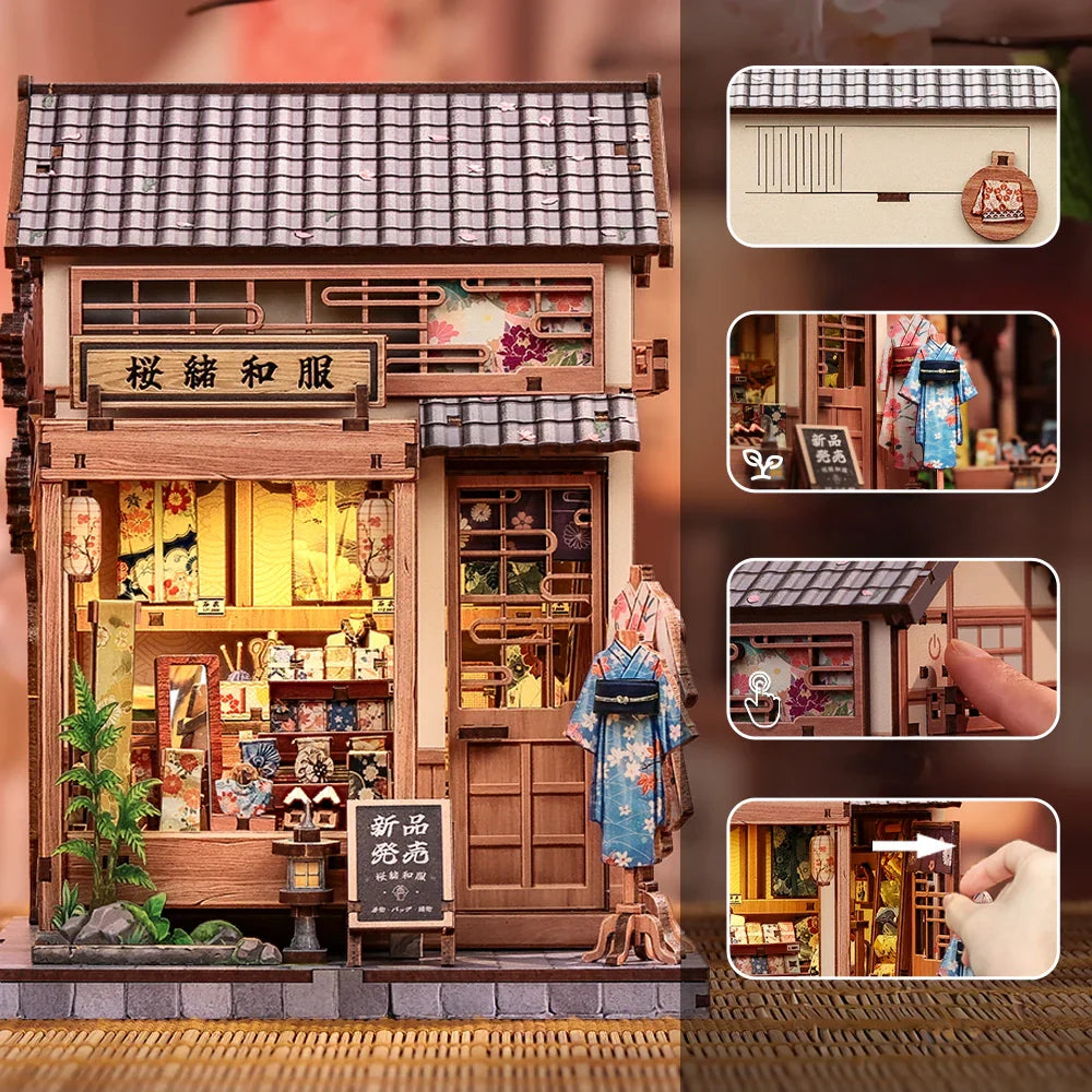 Casa Miniatura "Ateliê Japonês de Kimonos" DIY (Faça Você Mesmo)