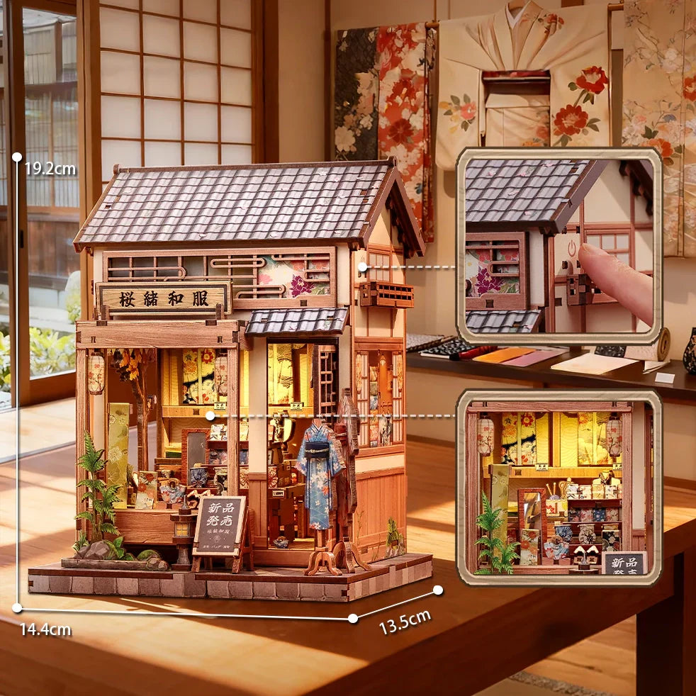 Casa Miniatura "Ateliê Japonês de Kimonos" DIY (Faça Você Mesmo)