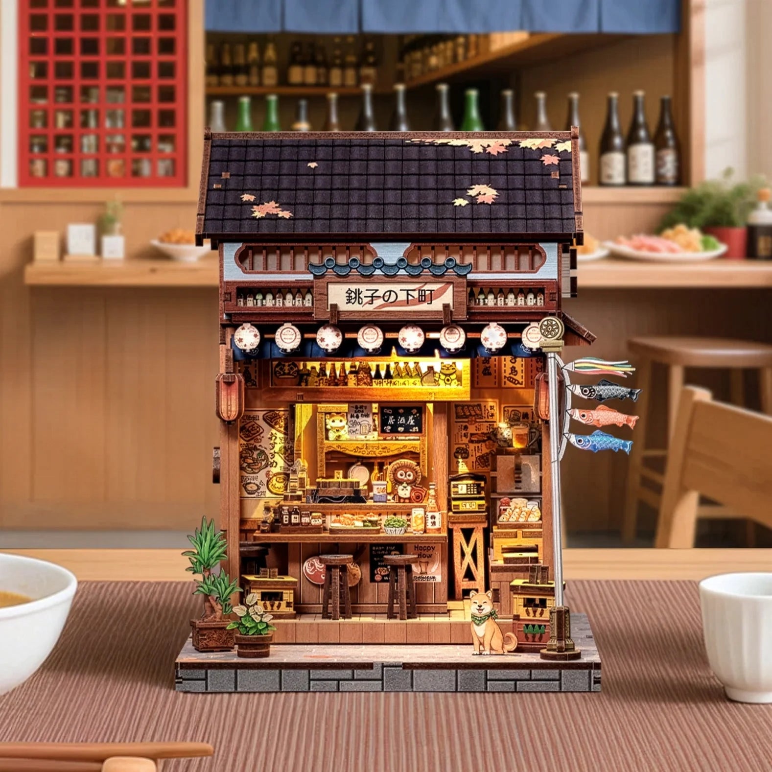Casa Miniatura "Autêntico Bar Japonês  Izakaya" DIY (Faça Você Mesmo)