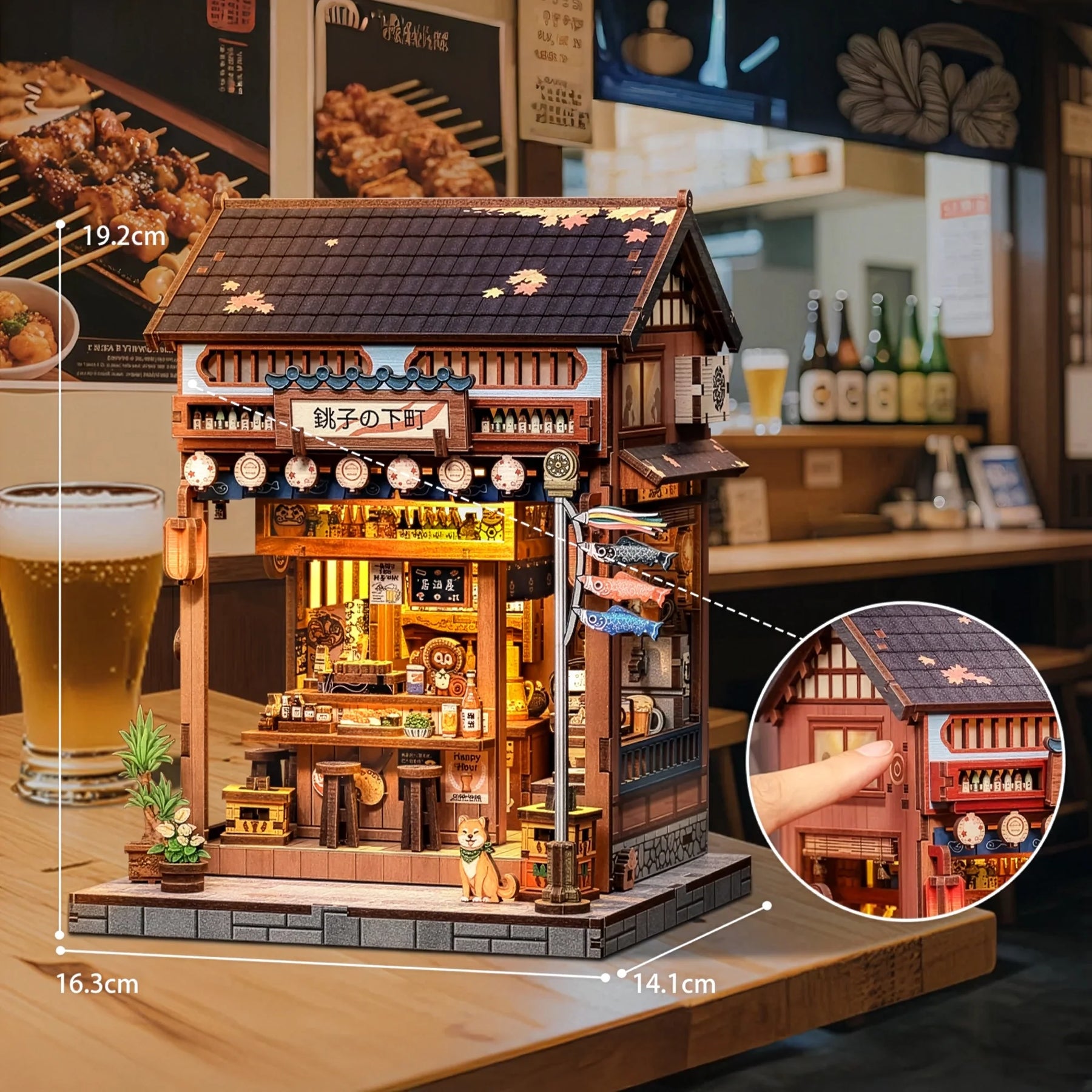 Casa Miniatura "Autêntico Bar Japonês  Izakaya" DIY (Faça Você Mesmo)