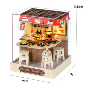 Casa Miniatura "Balcão de Comida Japonesa" DIY (Faça Você Mesmo)