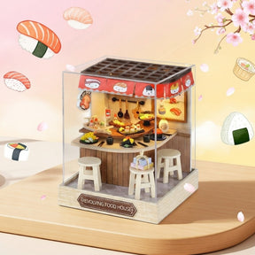 Casa Miniatura "Balcão de Comida Japonesa" DIY (Faça Você Mesmo)