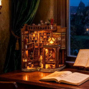 Casa Miniatura "Biblioteca Encantada" DIY (Faça Você Mesmo)