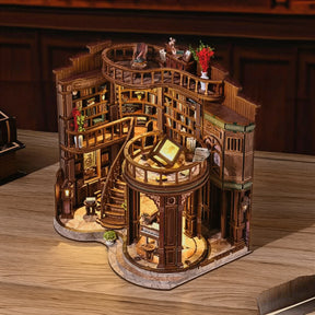 Casa Miniatura "Biblioteca Encantada" DIY (Faça Você Mesmo)
