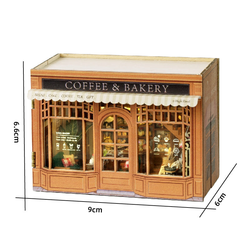 Casa Miniatura "Café e Padaria" DIY (Faça Você Mesmo)