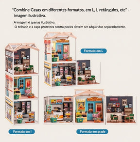 Casa Miniatura "Cafeteria Criativa" DIY (Faça Você Mesmo)