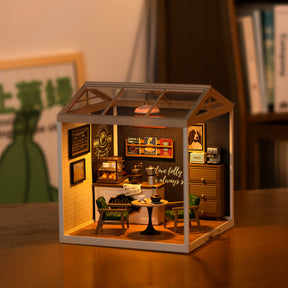 Casa Miniatura "Cafeteria Criativa" DIY (Faça Você Mesmo)