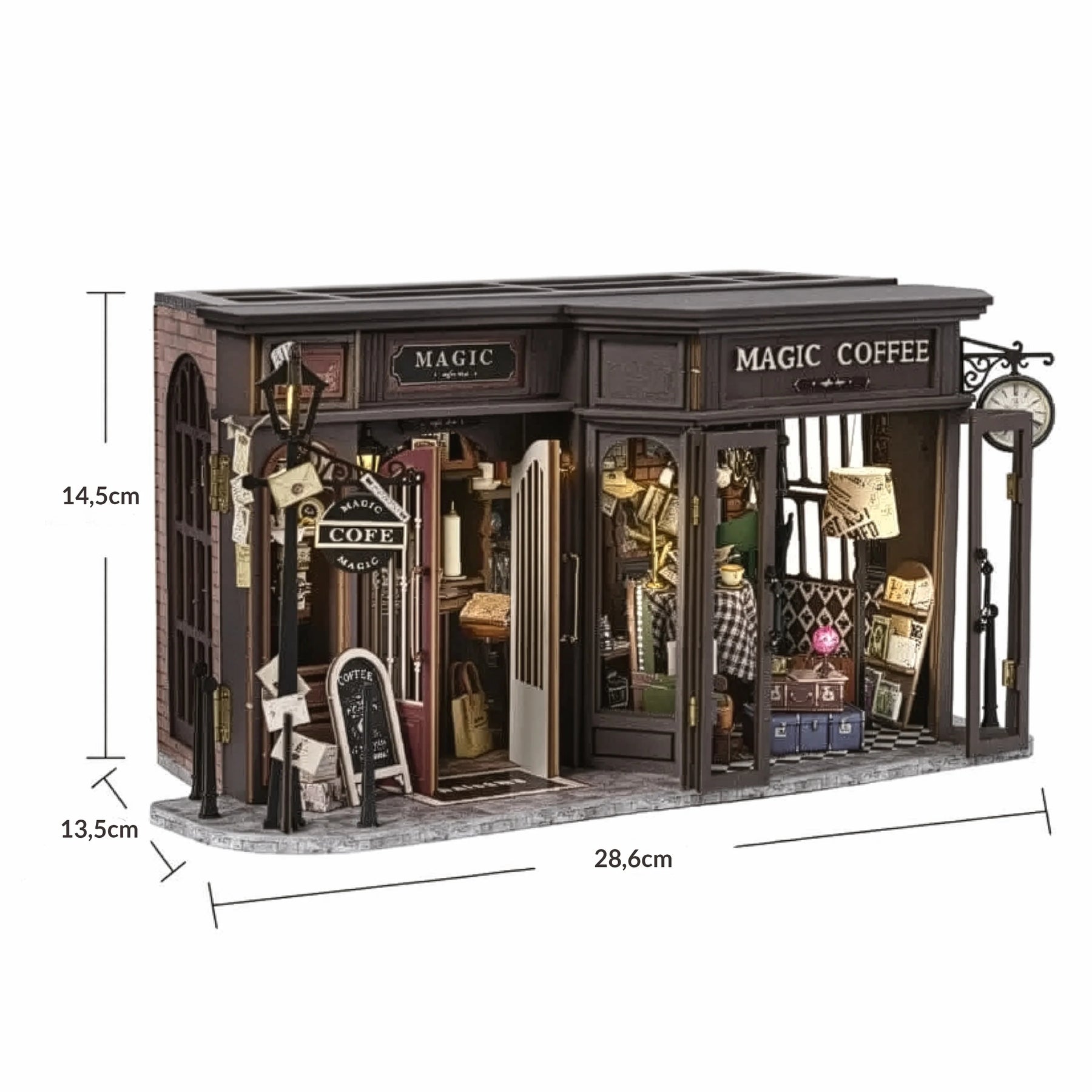 Casa Miniatura "Cafeteria Encantada" DIY (Faça Você Mesmo)