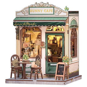Casa Miniatura "Cafeteria Iluminada" DIY (Faça Você Mesmo)
