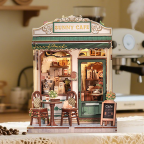 Casa Miniatura "Cafeteria Iluminada" DIY (Faça Você Mesmo)