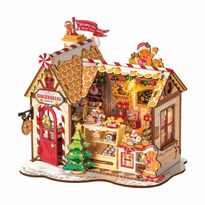 Casa Miniatura "Casa de Biscoitos de Natal" DIY (Faça Você Mesmo)
