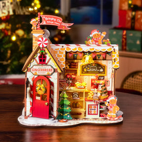 Casa Miniatura "Casa de Biscoitos de Natal" DIY (Faça Você Mesmo)