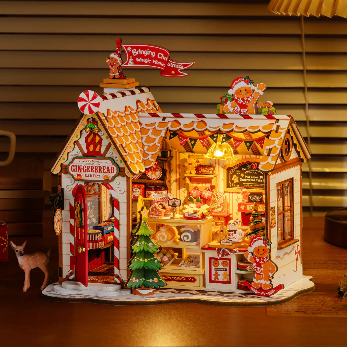 Casa Miniatura "Casa de Biscoitos de Natal" DIY (Faça Você Mesmo)