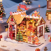 Casa Miniatura "Casa de Biscoitos de Natal" DIY (Faça Você Mesmo)