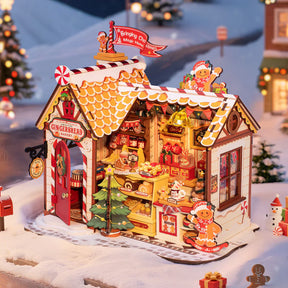 Casa Miniatura "Casa de Biscoitos de Natal" DIY (Faça Você Mesmo)