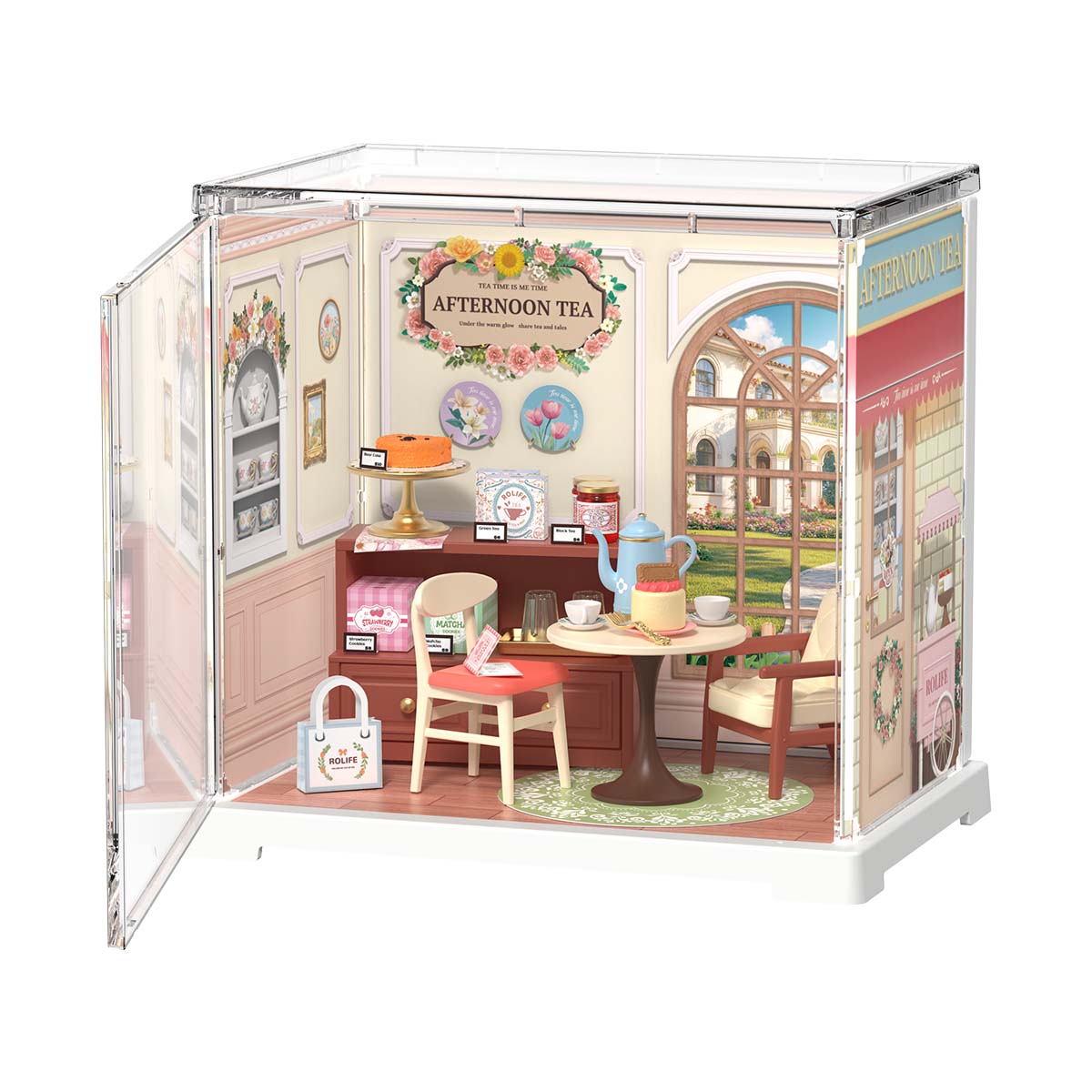 Casa Miniatura "Casa de Chá da Tarde" DIY (Faça Você Mesmo)