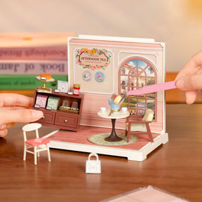 Casa Miniatura "Casa de Chá da Tarde" DIY (Faça Você Mesmo)