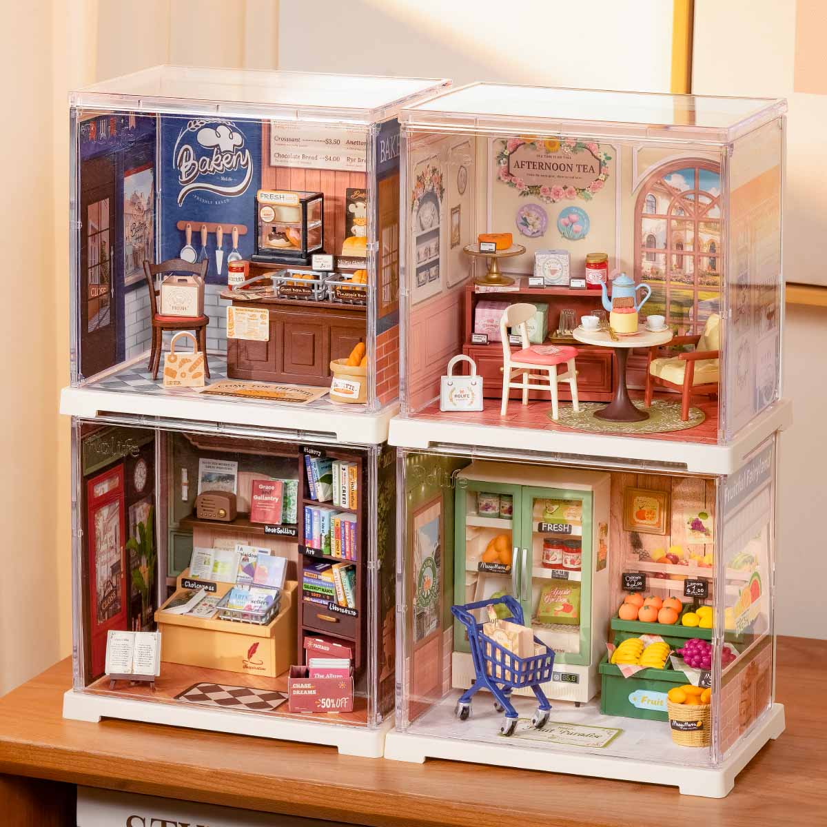 Casa Miniatura "Casa de Chá da Tarde" DIY (Faça Você Mesmo)