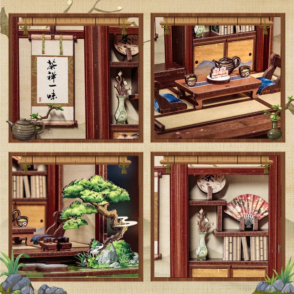 Casa Miniatura "Casa de Chá Japonesa" DIY (Faça Você Mesmo)