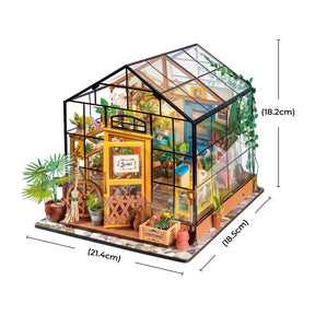 Casa Miniatura "Casa de Flores Encantadora" DIY (Faça Você Mesmo)
